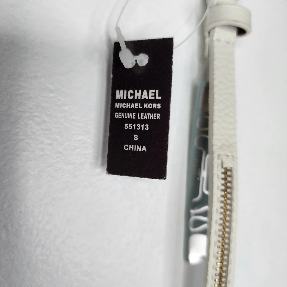 MICHAEL KORS White Leather Belt NWT.